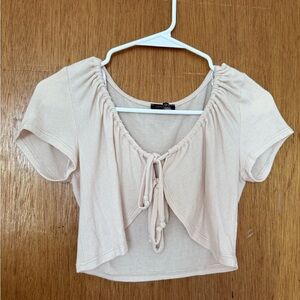 Elegant Cream Crop Top